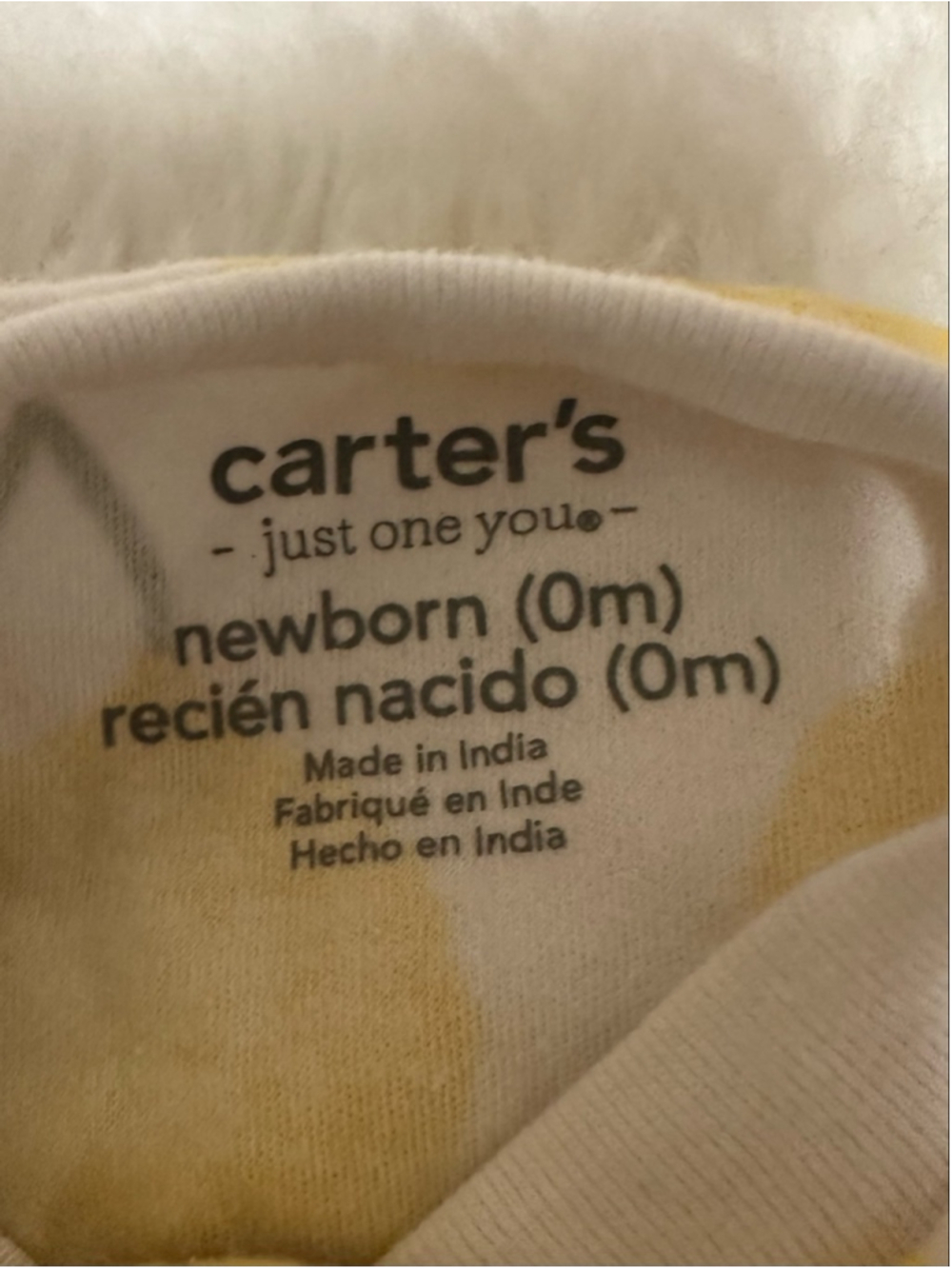 Baby Carter's Lemon Print Footie Newborn White Yellow - Picture 3 of 3